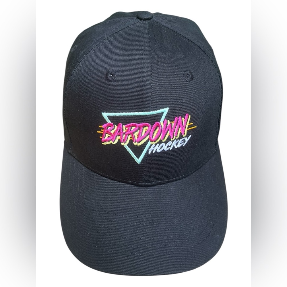 Retro Style Bardown Hockey Black Snapback Hat Cap